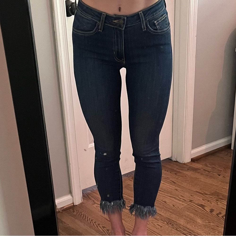 Just Black skinny jeans with fringe